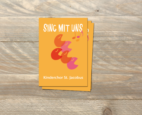 Flyer und Plakat für den Kinderchor St. Jacobus in Hilden