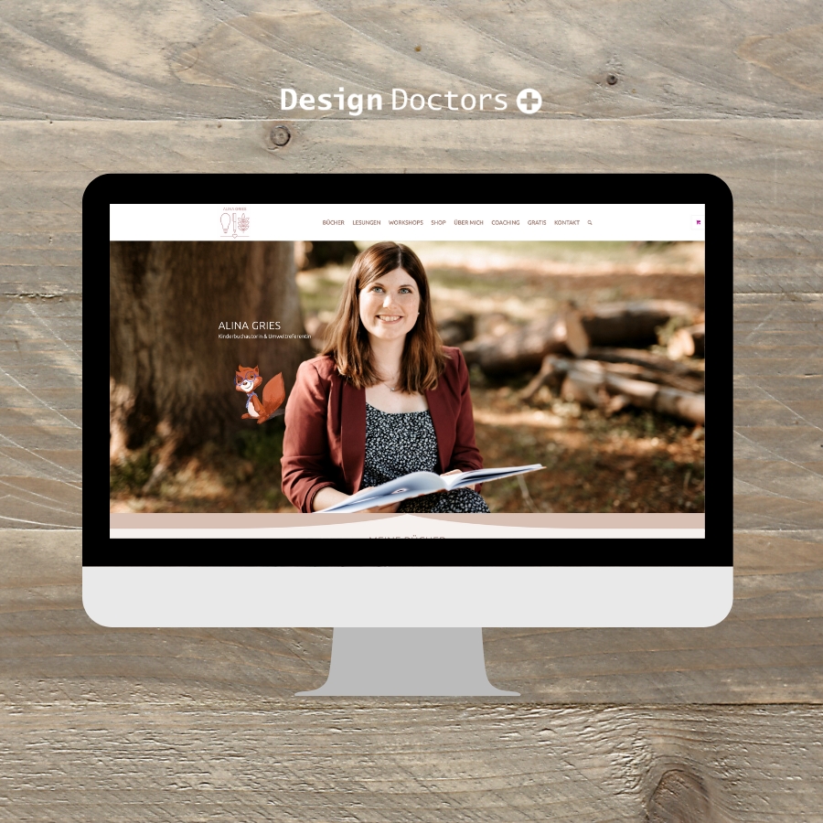 Webdesign für die Kinderbuchautorin & Umweltreferentin Alina Gries